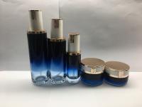China Glass Cream Jar Bottles Cosmetic Packaging In Set/ Skincare Glass Bottles Good Sealing Performance factory