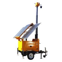 China 22ft Mast Solar Camera Trailer For Parking Lot Security Systems factory