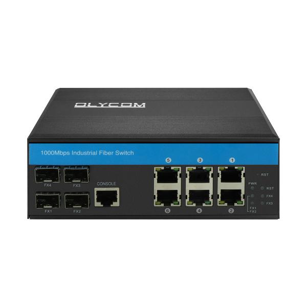 Quality 15.4W Industrial Managed POE Switch 6 Ports Supporting Poe Gigabit Ethernet for sale