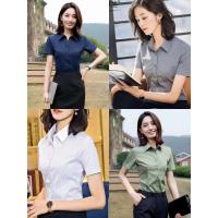 China Lady Fashion Polo Shirts Long Short Sleeve Regular Shirts Formal Dress Kcs3 factory