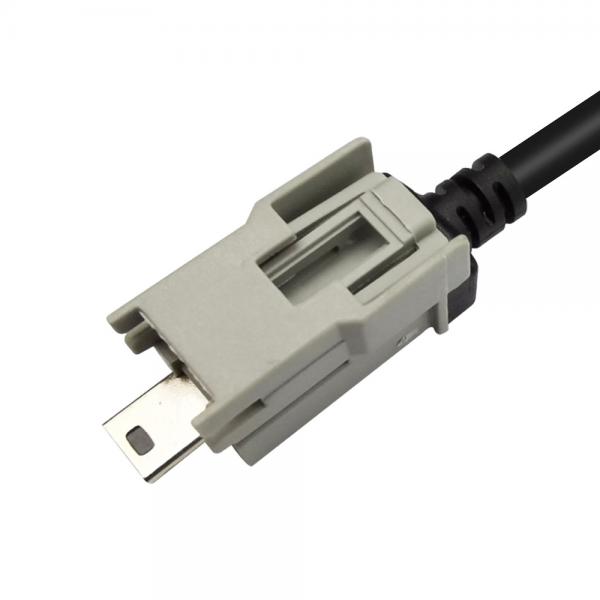 Quality Data Transfer HSD Cable Assembly Code H Connector To Mini B USB Plug For Car for sale