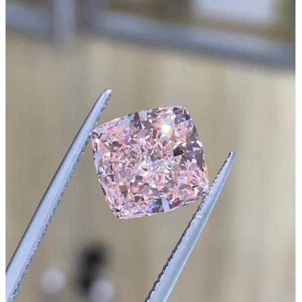 Quality Laboratory Lab Made Pink Diamonds Cushion Shape SI1-VVS1 for sale