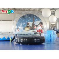 China Christmas Human Size Giant Inflatable Snow Globe Transparent Globe Ball Photo Booth factory