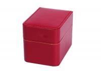 China Custom White Velvet Luxury Watch Box , Plastic + Red Paper Womens Watch Box factory