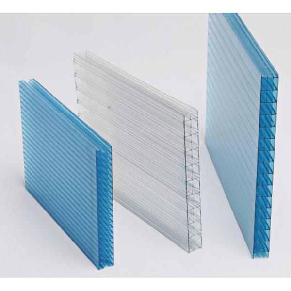 Quality 5800mm Polycarbonate Hollow Sheet Double Wall UV Coating Greenhouse PC Roofing for sale