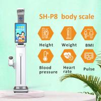 China 210 Cm Measure Height Weight LCD Scale 24inch Ultrasound Blood Pressure Rate Pulse factory