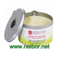 China Food Grade Massage Candle Tins with pouring spout with custom label factory