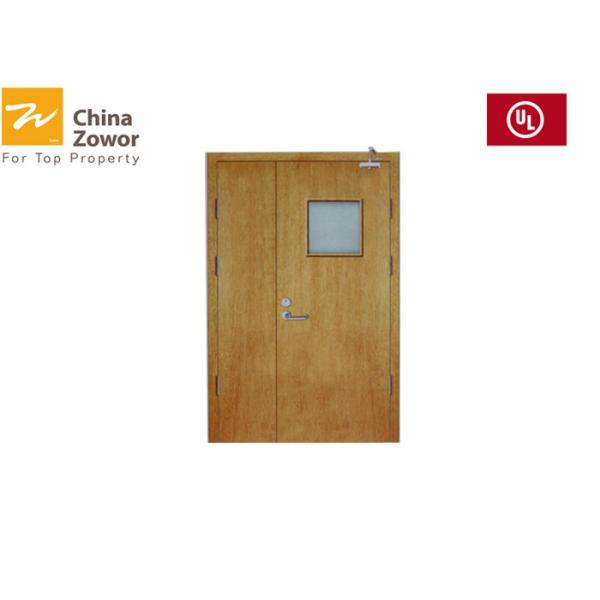 Quality BS Standard Unequal Leaf 1 Hour Rated Fireproof Wooden Doors/ Perlite Board Filler for sale