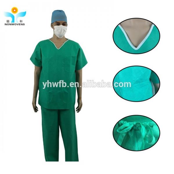 Quality V Shape Collar Disposable Protective Suits SPP Material With 1 2 3 Pockets for sale