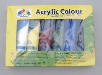Buy cheap 6 X 75ml Acrylic Paint Tubes Acrylic Paint Starter Colors Set For Wood / Paper / from wholesalers