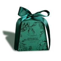 Quality FSC Certificate Green Foldable Gift Boxes Withe Ribbon For Chocolate for sale