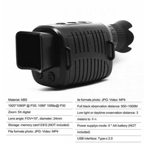 Quality 5x Digital Zoom Night Vision Goggles Monocular for sale