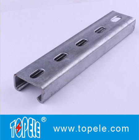 Quality Black Galvanized 41X41MM Unistrut Channel , HDG Slotted / Plain Strut Channel to Support Conduits for sale