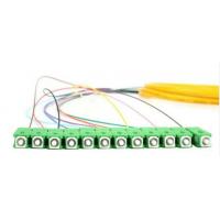Quality 12 Core Fiber Optic Pigtail Sc APC Upc Fiber Simplex Pigtail Unjacketed Color Coded for sale