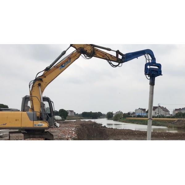 Quality Accurate Excavator Mounted Pile Driver 2600kg Hammer Weight Stable Performance for sale
