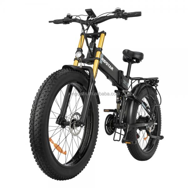 Quality Unisex 21 Speed Folding Fat Tire Electric Bike Customizable Color 30-50Km/H for sale