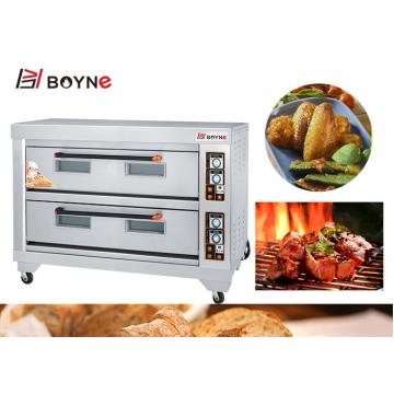 Quality Stainless Steel Deck Oven 220v Two Deck Two Tray for Restaurant for sale