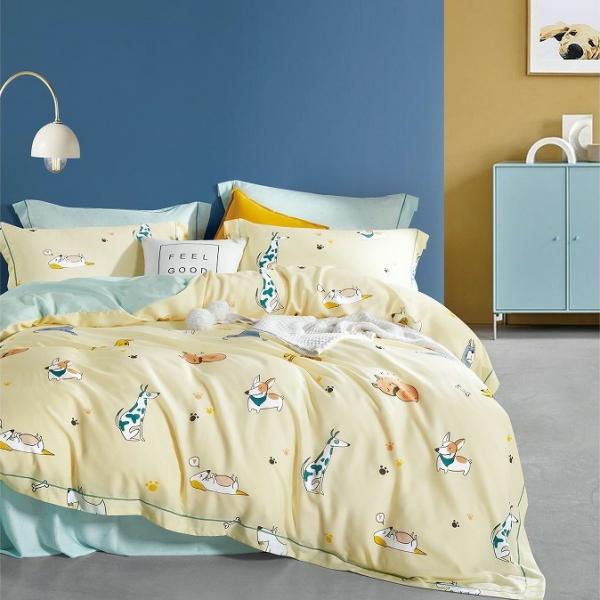 Quality Natural 100% Printed Tencel Fabric Sheets Bedsheet Comforter Duvet Cover Bedding Sets for sale