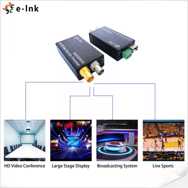 Quality Mini Converter Optical Fiber 12G-SDI with Reverse RS485 and loop out Single Mode for sale