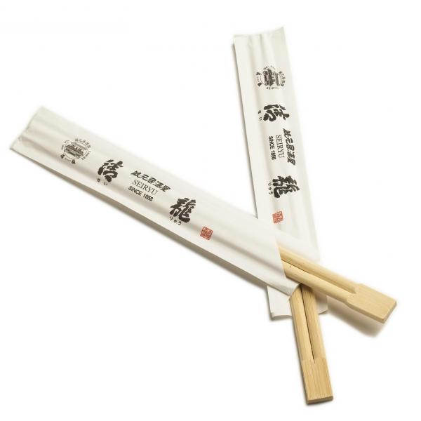 Quality Japanese Sustainable Disposable Bamboo Chopsticks With Paper Sleeve for sale