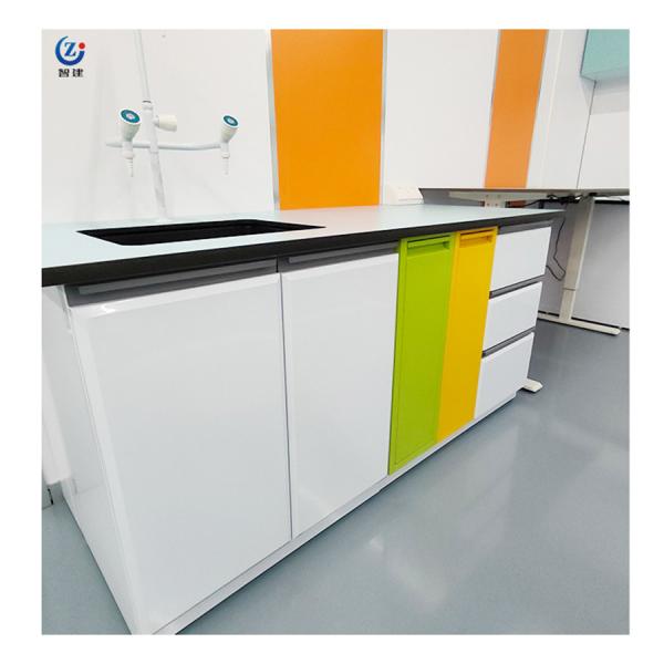 Quality Chemical Resistant Lab Wall Bench Length 750mm With Phenolic Resin Table Top for sale
