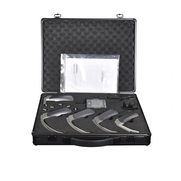 Quality Anti Fog 5 Size Blade Medical Video Laryngoscope 3000LUX Rechargeable for sale
