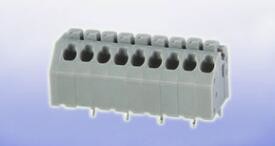 Quality Gray Color PCB Spring Terminal Block Circuit Board Connector 250 2.5 2.54 Pitch for sale