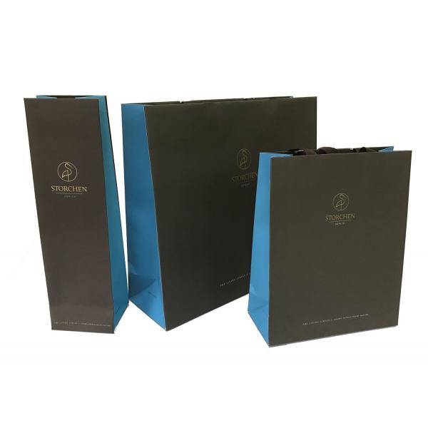Quality Black Personalised Handmade Sheet Paper Bag Customized Logo Printing for sale