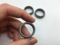China Grey Color Mens Custom Silicone Wedding Rings For Sportsman And Workers factory