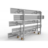 China 3 Rows Aluminum Sports Bleachers Plastic Seat Movable With Single Foot Planks factory