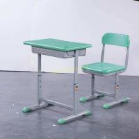 China XJ-K007 Chinese Supplier Height Adjustable Mint Green 600*400mm HDPE Student Desk factory