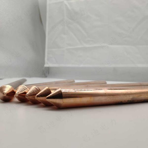 Quality 6 8 Foot Solid Copper Ground Rod 8ft Spike Rod For Earthing for sale