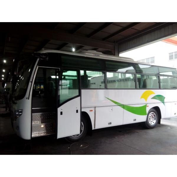 Quality 2013 YEAR Dongfeng Used Coach Bus 24-35 Seats White Yuchai Engine Middle Style for sale