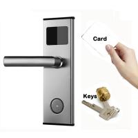 China 240*78mm Stainless Steel Hotel Key Card Door Locks With Card Encoder for sale