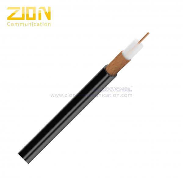 Quality RG59 Micro Coaxial Cable Stranded Copper Conductor with 95% CCA Braid PVC Jacket for sale