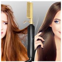 china 220V Length 8.66 Inch  Electric Straightening Comb / Heated Comb Straightener