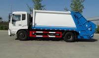 China 5 Ton Left Hand Waste Compactor Truck , 14m3 Garbage Collection Truck factory