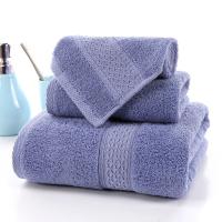 China 70*140cm Cotton Towel Set for Hotel Home Beach 3pcs Long Staple Absorbent Bath Towels factory