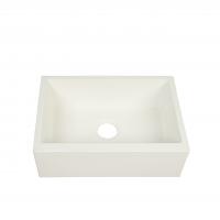 China 3-1/2'' Matte White Farmhouse Sink  80% Quartz Crystals Single Basin Sink for sale