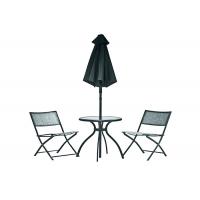 China Rustproof Patio Dining Sets With Umbrella , Folding Patio Set With Umbrella for sale