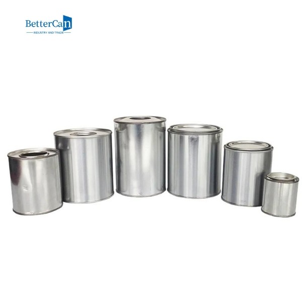 Quality 2 Pint Empty Metal Paint Cans With Lids , Quart Size Tin Paint Buckets for sale