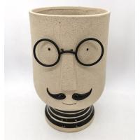 China 14 Inch 10 Inch 12 Inch Ceramic Flower Pot Lovely Instagram 3D Unique MEN Shaped factory