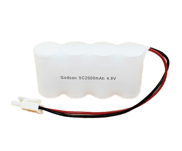 Quality Side By Side Emergency Exit Light Batteries Pack 4.8 V SC2000mAh NiCd 36g for sale