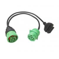 China OEM Type 2 Green J1939 9 Pin Deutsch To Obd2 Cable Connector For Truck Reader for sale