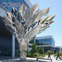 Quality Geometric Mirror Metal Garden Statues Outdoor Stainless Steel for sale