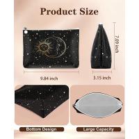 China Waterproof Makeup Bag Cosmetic Bag for Women Small Makeup Bag for Purse,Sun and Moon Gifts Makeup Pouch factory