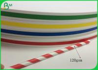 China 60GSM 120GSM 39.69CM Radius Stripe Printing Straw Paper With Food Grade Certified factory