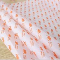 China Orange Logo Personalised Printed Tissue Paper Wrap For Flower Wedding Garland Facial Gift factory