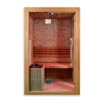 China 3kw Stove Heater Hemlock Wooden Indoor Steam Sauna Room For 2 Person for sale