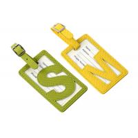 China Green Travel Color Luggage Tag Pu Leather Hollow Pattern Tag factory